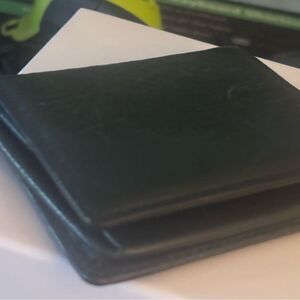 Vintage Ralph Lauren Green Leather Coin Wallet